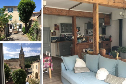 Stone house in France interior and exterior