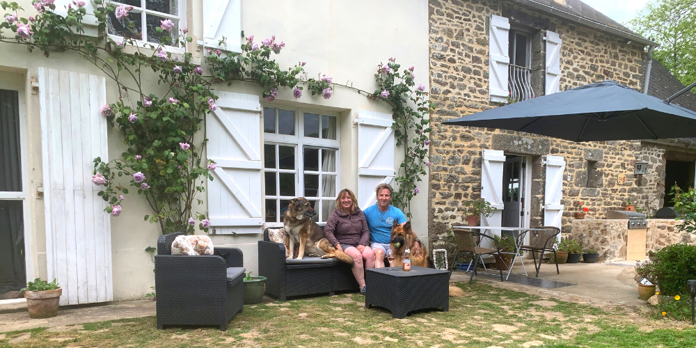 Tony and Helen at their French gite